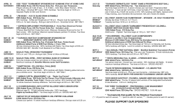 2017 Hillcrest Golf Club Tournament Schedule (Inside)