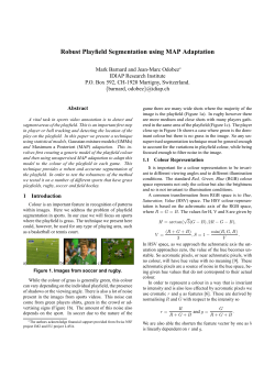 Robust Playfield Segmentation using MAP