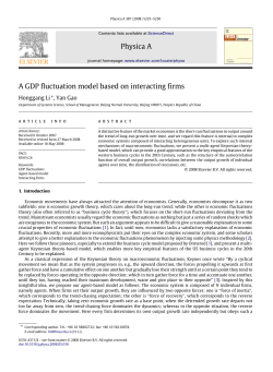 Physica A A GDP fluctuation model based on interacting firms