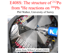 E408S: 8He on 208Pb and 209Bi Phil Walker, University of