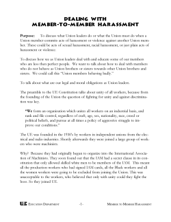 harassment workshoop