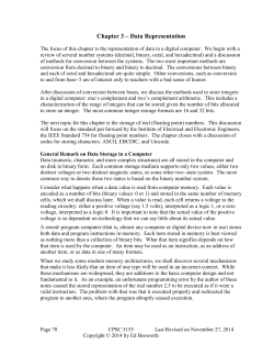 Data Representation - Edward Bosworth, Ph.D.