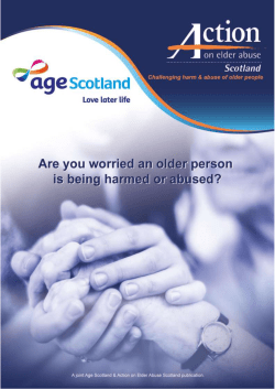 Are you worried an older person is being harmed or abused?