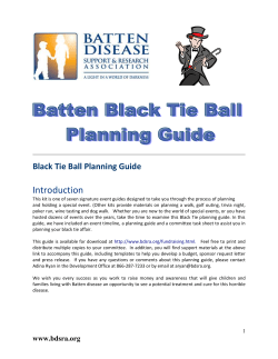 Black Tie Ball Planning Guide Introduction This kit is one of seven