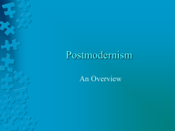 Modernism vs Postmodernism