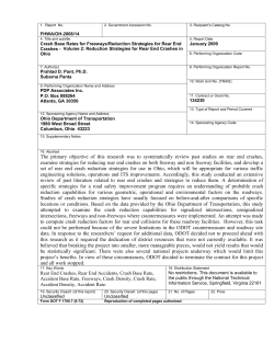 Crash Reduction Factors for Rear End Collision Strategies in Ohio