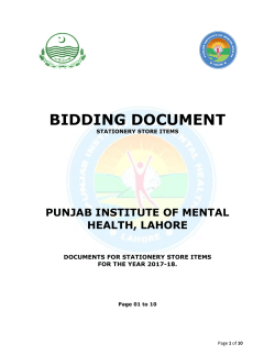 invitation for bids - ppra services portal