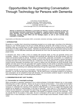 Opportunities for Augmenting Conversation Through Technology for