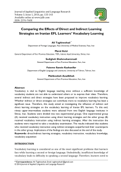 Comparing the Effects of Direct and Indirect Learning Strategies on