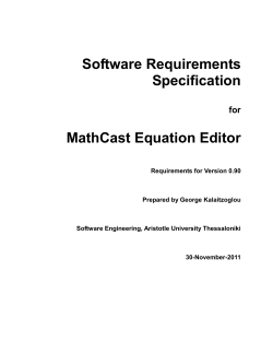 Software Requirements Specification Template
