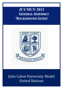 CUMUN general Assembly Study Guide