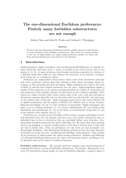 The one-dimensional Euclidean preferences: Finitely many