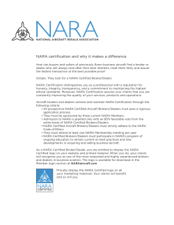 NARA certification and why it makes a di erence
