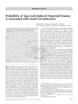 Probability of Spacesuit-Induced Fingernail Trauma Is Associated