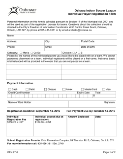 Individual Player Registration Form