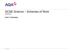 GCSE Science &ndash; Schemes of Work
