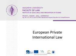 European Private International Law