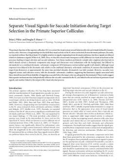 Separate Visual Signals for Saccade Initiation