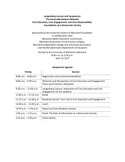 Langenberg Lecture and Symposium The Honorable Barbara