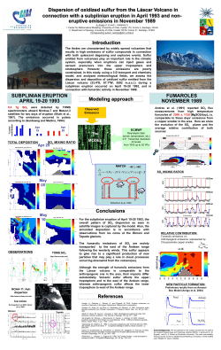 Dispersion of oxidized sulfur from the L&aacute;scar Volcano - DIM