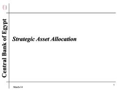 Strategic Asset Allocation - COMESA Monetary Institute (CMI)