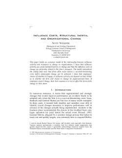 Influence Costs, Structural Inertia, and