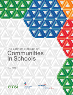 economic impact of CIS - Communities In Schools