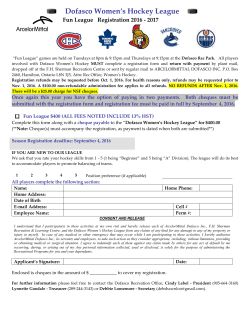 Dofasco Women`s Hockey League