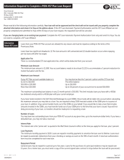 Information Required to Complete a PERA 457 Plan Loan Request