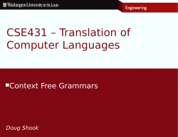 CSE431 &ndash; Translation of Computer Languages