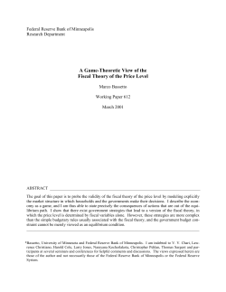 A Game-Theoretic View of the Fiscal Theory of the Price Level