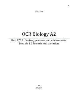 F215 meiosis and selection
