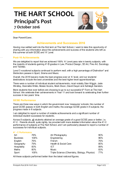 Achievements and Successes 2016