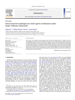 Automatica Interconnection topologies for multi