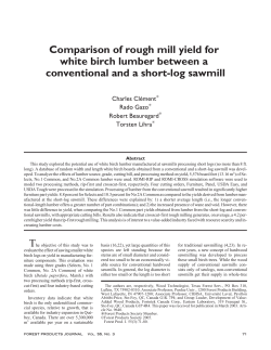 Comparison of rough mill yield for white birch lumber