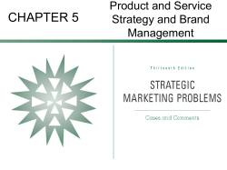 positioning offerings chapter 5: product and service strategy and
