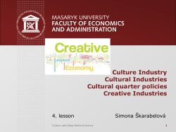 The Cultural Industries Sector