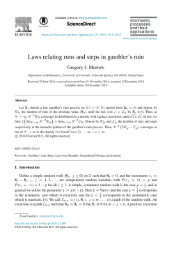 Laws relating runs and steps in gambler`s ruin