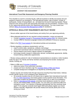 Risk Assessment and Emergency Planning Checklist