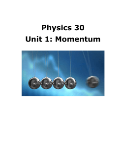 Unit 1: Momentum