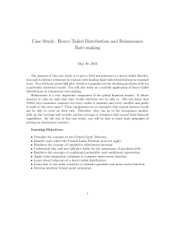 Case Study: Heavy-Tailed Distribution and Reinsurance Rate