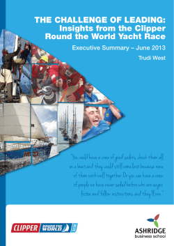 The Challenge of leading: insights from the Clipper Round the World