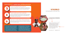 Improving access to quality inputs and financial services m