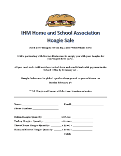 Need a few Hoagies for the Big Game? Order them here! IHM is