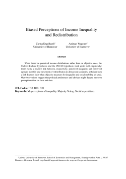 Biased Perceptions of Income Inequality and Redistribution