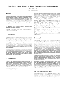 From Rock, Paper, Scissors to Street Fighter II: Proof by Construction