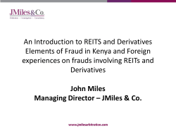 PPP CMA Seminar 4th May - John Miles