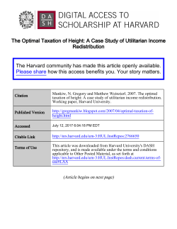 The Optimal Taxation of Height: A Case Study of Utilitarian Income