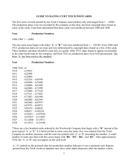 GUIDE TO DATING CURT TEICH POSTCARDS