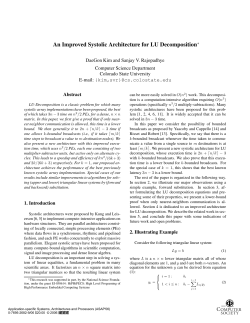 An Improved Systolic Architecture for LU Decomposition